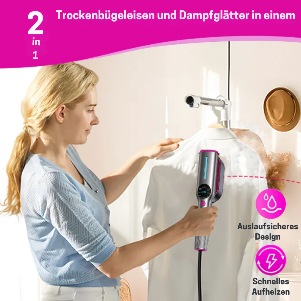 Portabler Reise-Dampfbügeleisen & Dampfglätter – 2-in-1 Kompaktes Design